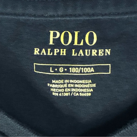 Classic V neck Ralph Lauren Polo t shirt size large short sleeve - Picture 3 of 4